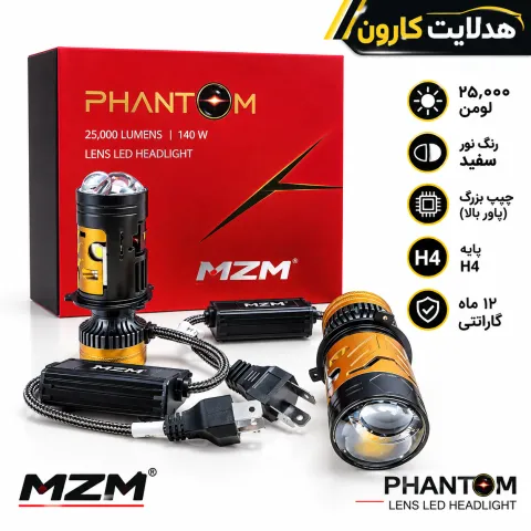 هدلایت لنزدار فانتوم رنگ سفید
