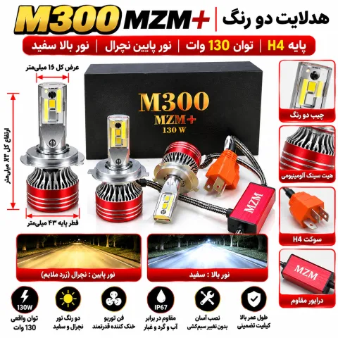هدلایت m300 پایه h4